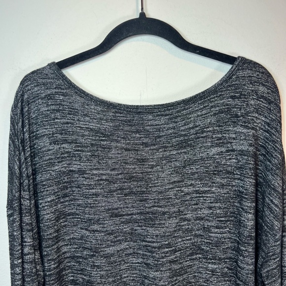 Gap Factory Women’s Long Sleeve Scoop Neck Shirt Black Heather Pullover  Size XL - Picture 8 of 9